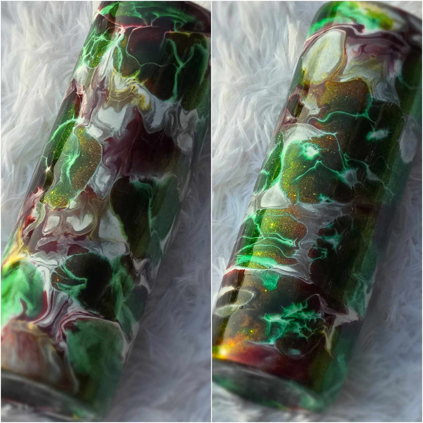 Christmas Ink Swirl Tumbler