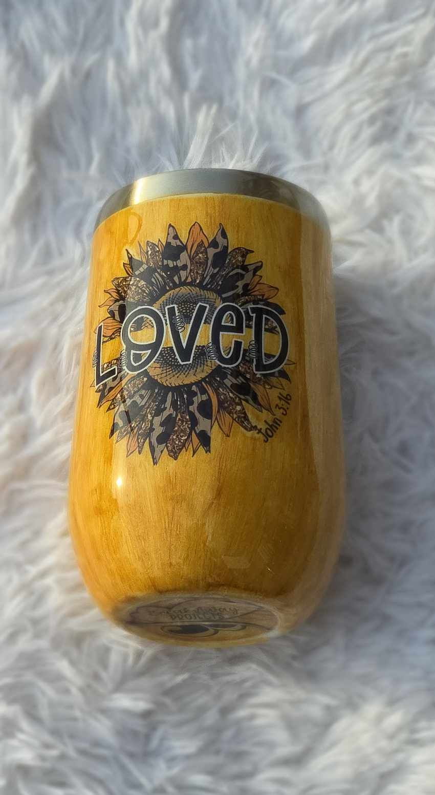 Woodgrain 'LOVED' Wine Cup