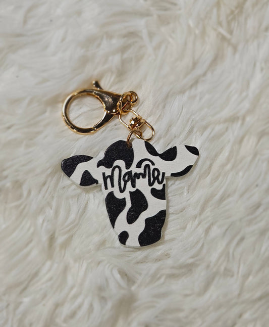 'MaMa' Cow Keychain