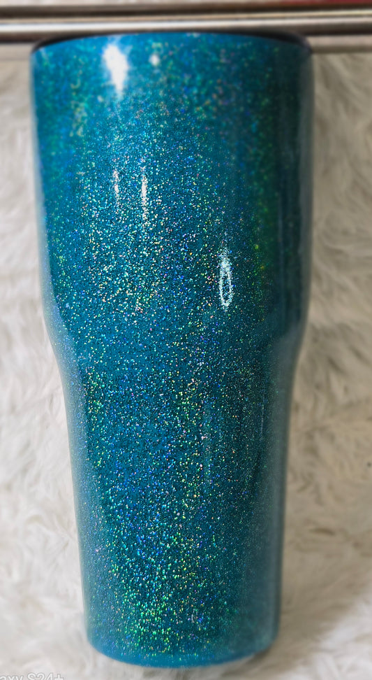 Blue Glitter Tumbler