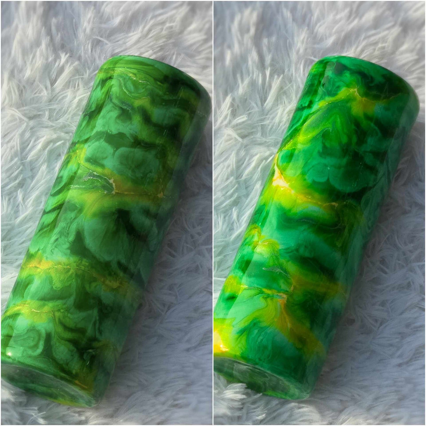 Green&Gold Ink Swirl
