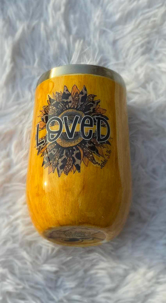 Woodgrain 'LOVED' Wine Cup