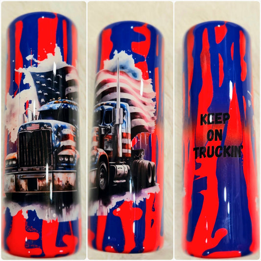 Keep On Truckin Tumbler