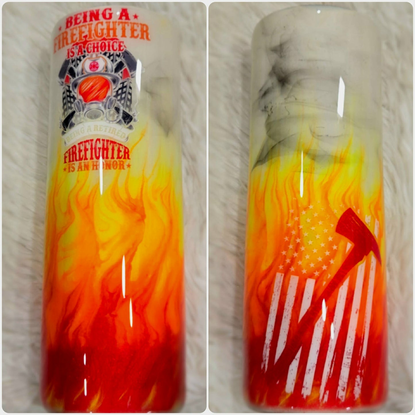Retired Fireman Flame Tumbler