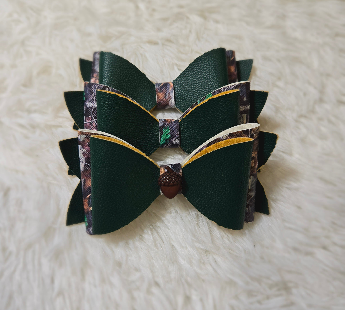 Faux Leather Bow-Small