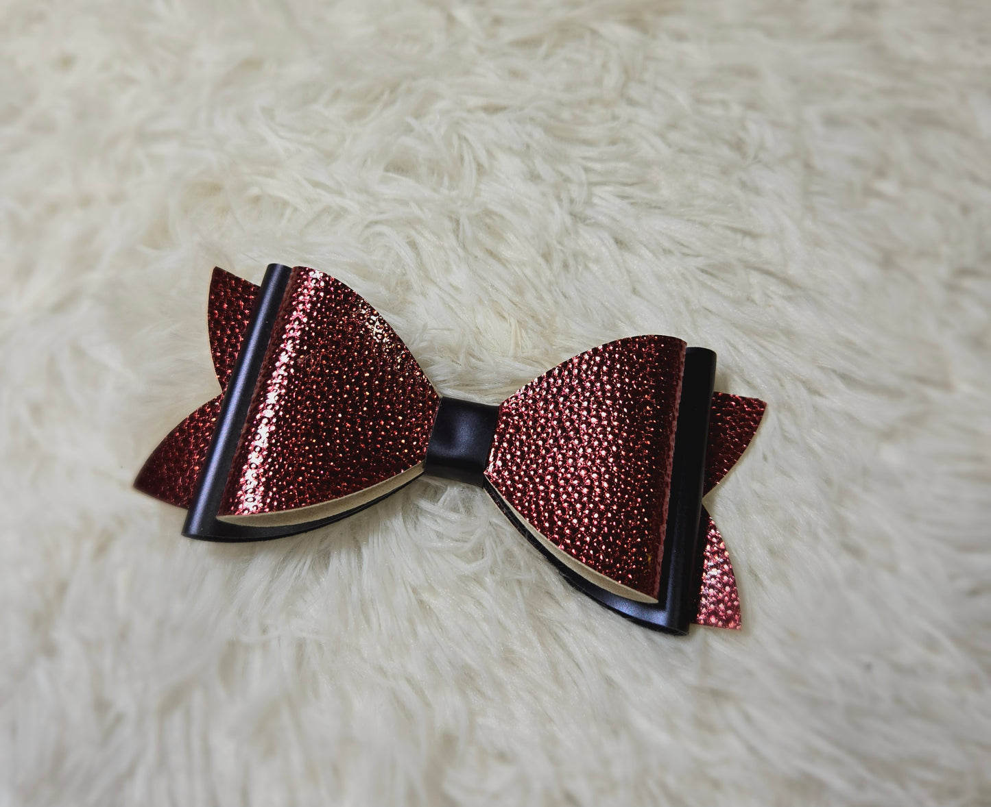 Faux Leather Bow-Small