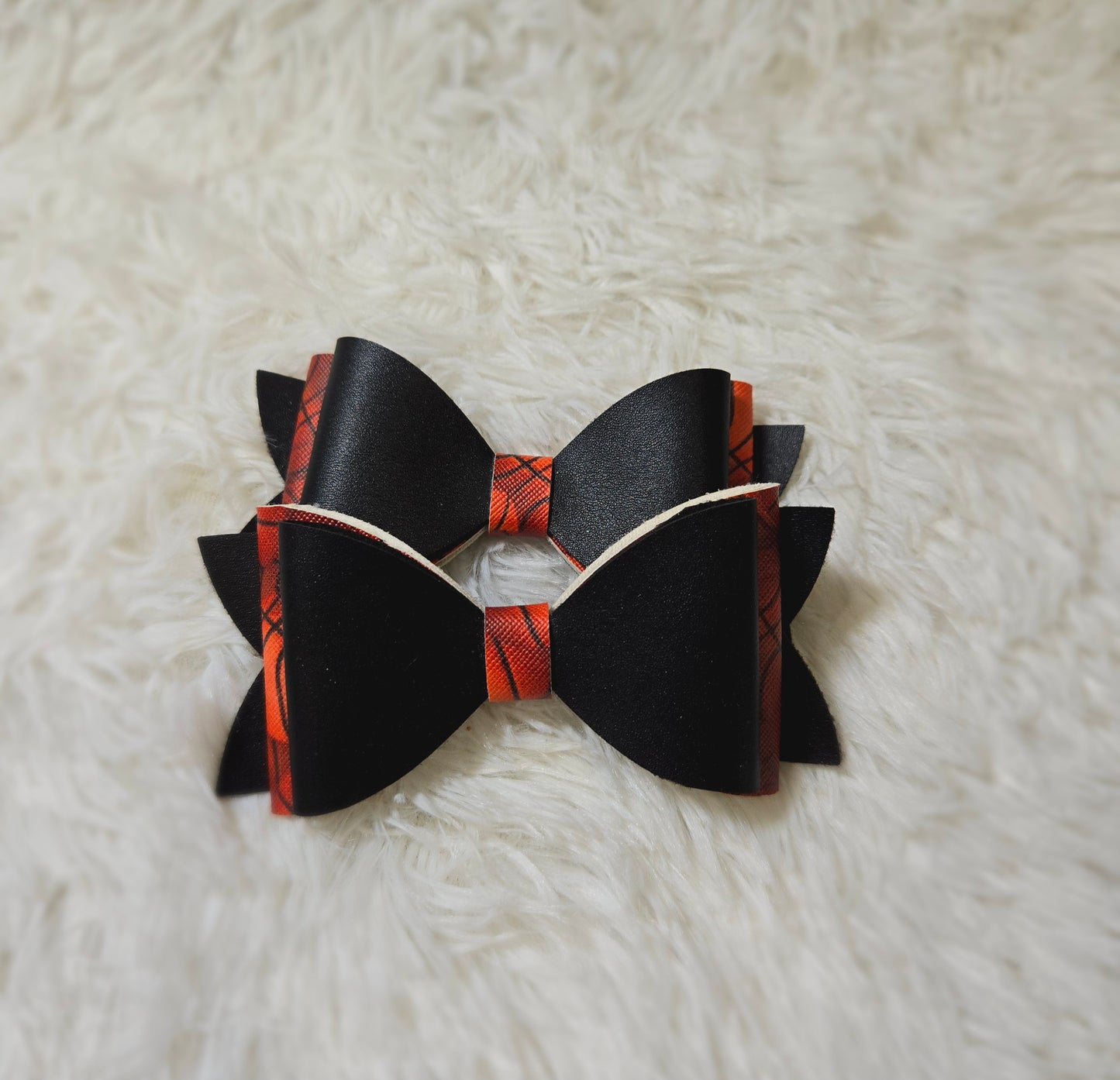 Faux Leather Bow-Small