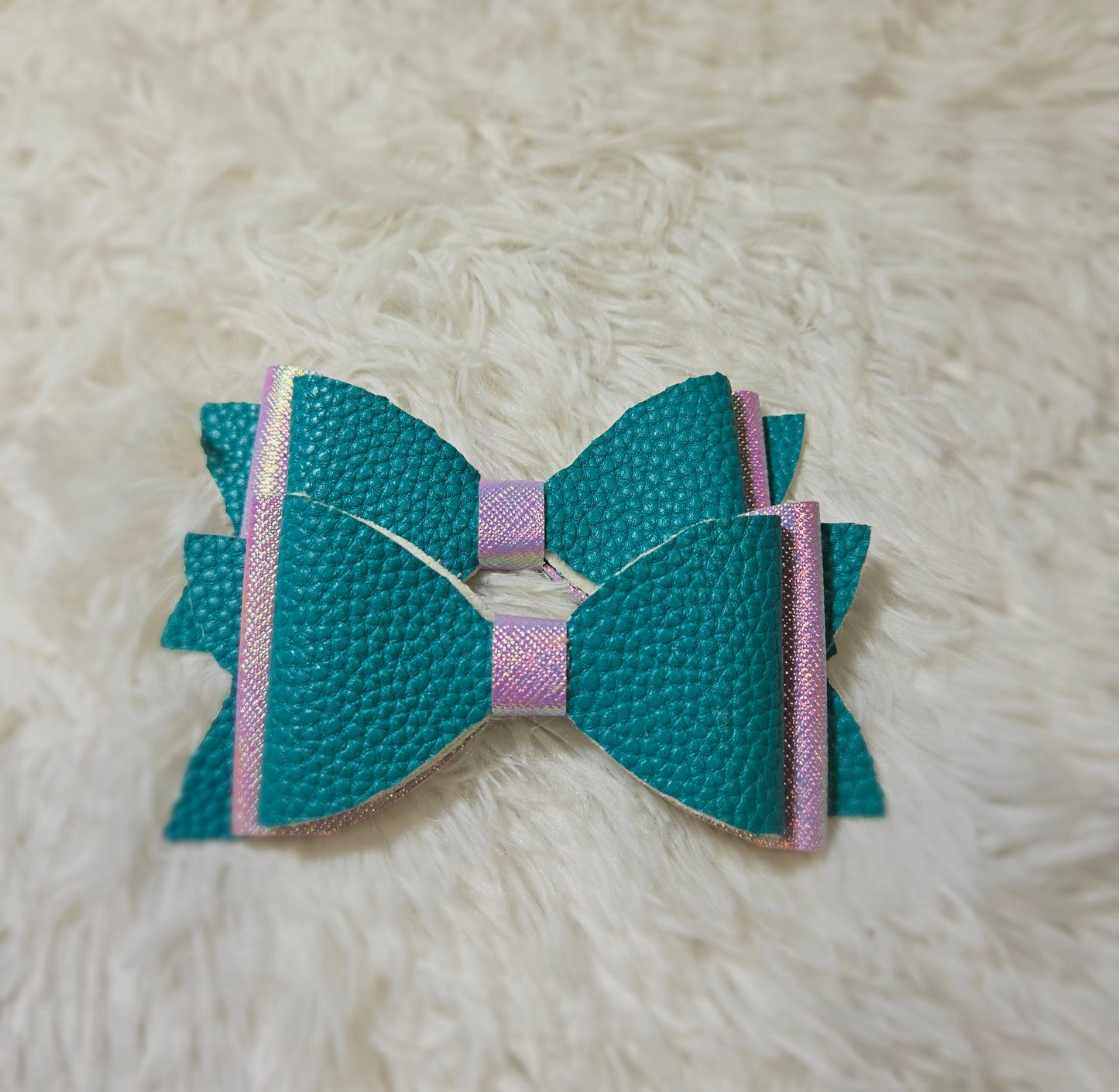 Faux Leather Bow-Small