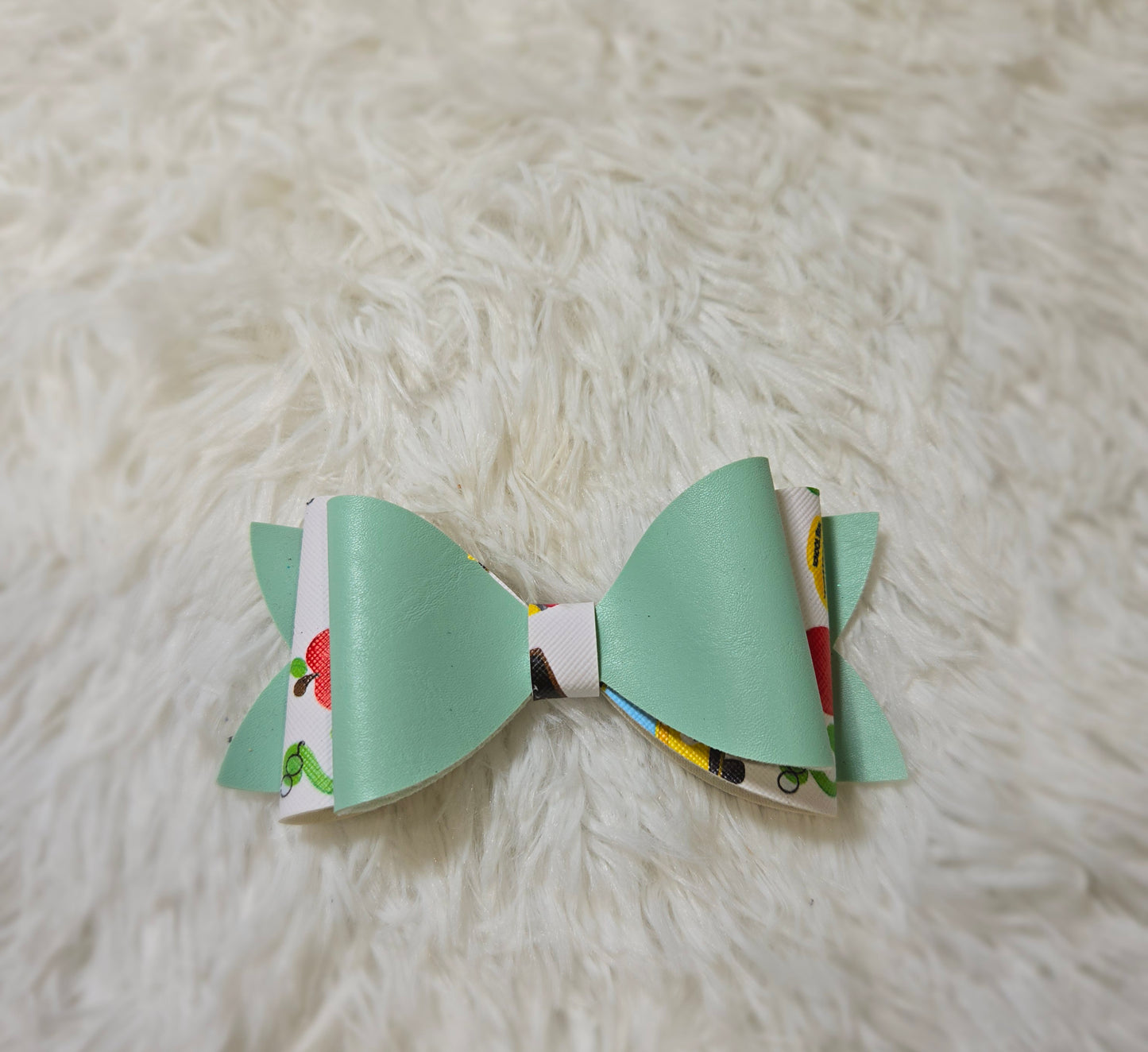 Faux Leather Bow-Small