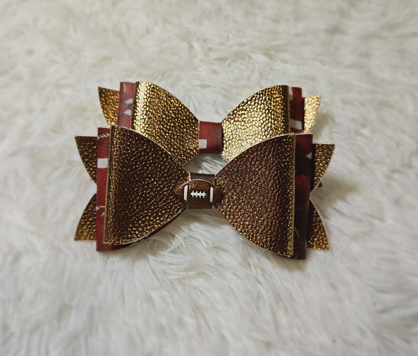 Faux Leather Bow-Small