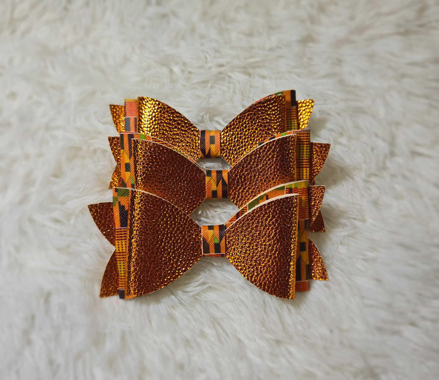 Faux Leather Bow-Small